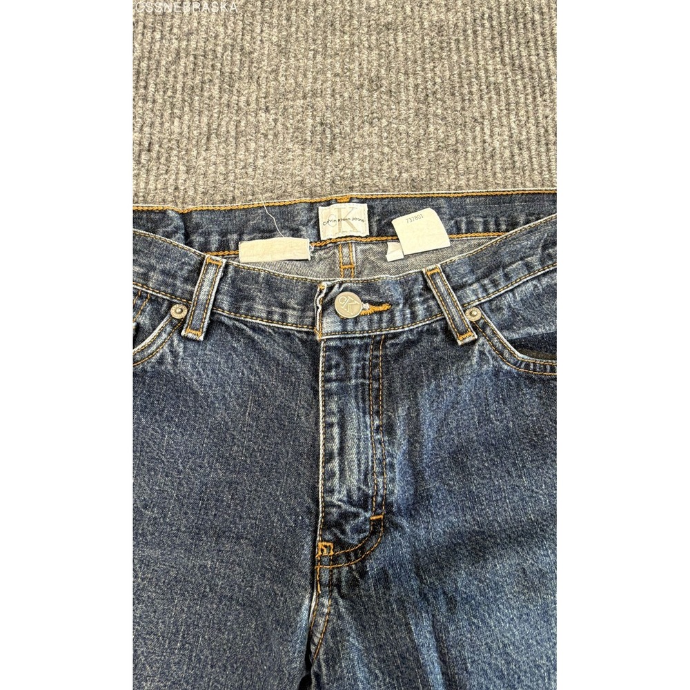 Vintage Y2K Calvin Klein Women's Rinse Wash Flare Jeans 100% Cotton Sz 11 x 31 - Picture 2 of 12